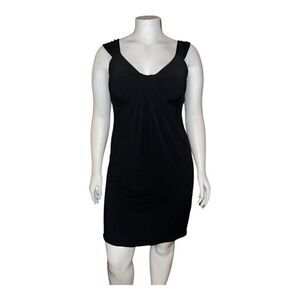 London Times Vintage Women's Black Dress Draped Sleeveless Size 14 NWT